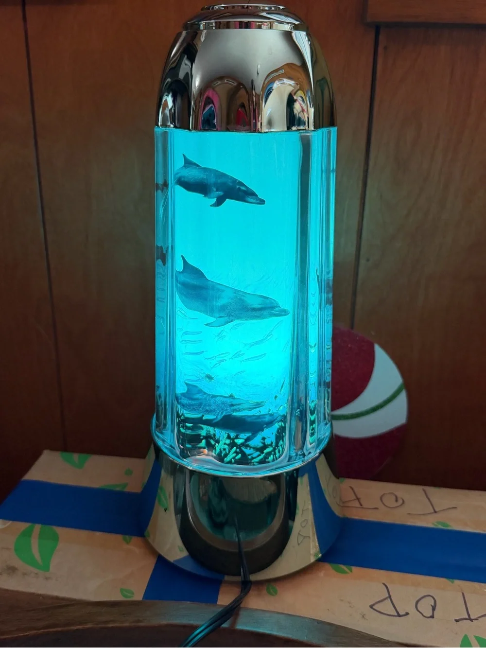 Vintage 1994 Rabbit Tanaka Dolphin Motion lamp